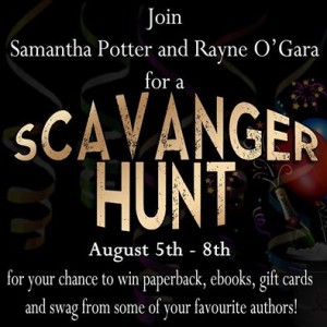 jk scavenger hunt, prizes, event, jk authors, jk pubilshing, samantha potter, rayne o'gara, lynne st. james, august, facebook, fun
